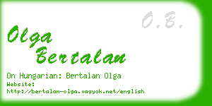 olga bertalan business card